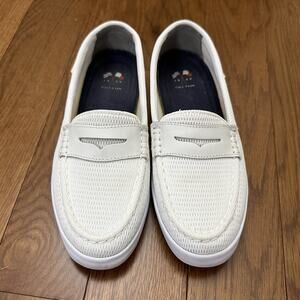 Cole Haan Nantucket Penny Loafer White Women Sz 7.5 Comfort Walk‎ Knit Shoes